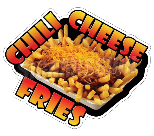 Chili Cheese Fries Die Cut Decal