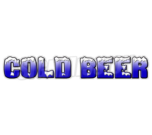 Cold Beer Die Cut Decal