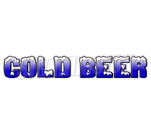 Cold Beer Die Cut Decal