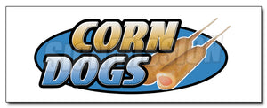 12" CORN DOG DECAL sticker hot dogs trailer cart on a stick festival carnaval