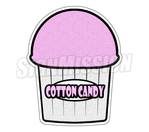 Cotton Candy Flavor Die Cut Decal
