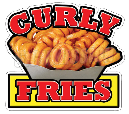 Curly Fries Die Cut Decal