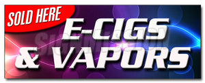 E-Cigs & Vapors Sold Decal