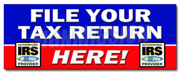 File Your Tax Return Here Decal