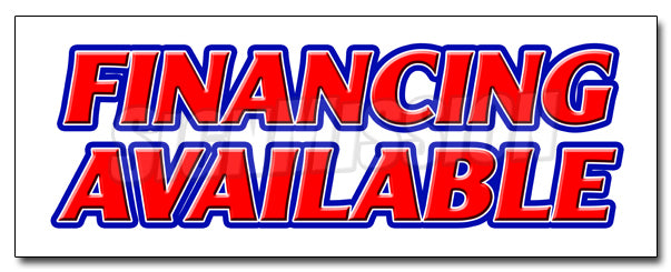Financing Available Decal