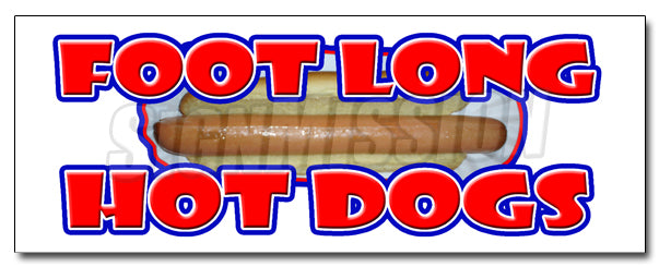 Foot Long Hot Dogs Decal