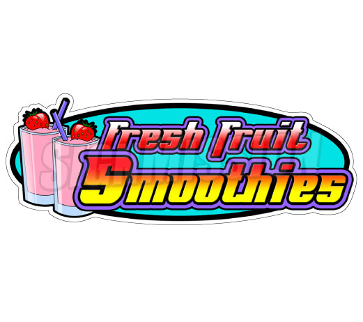 Fresh Fruit Smoothies Die Cut Decal