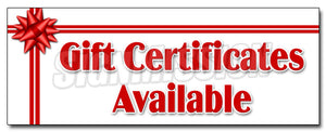 Gift Certificates Decal