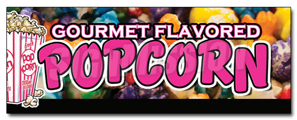 Gourmet Flavored Popcorn Decal