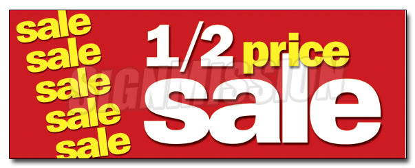 Half Price Sale Decal