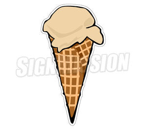Ice Cream Waffle Cone Decal