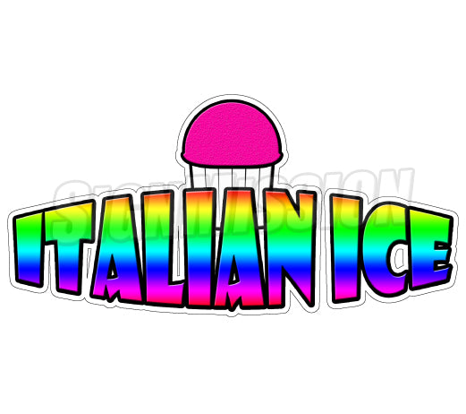 Italian Ice1 Die Cut Decal