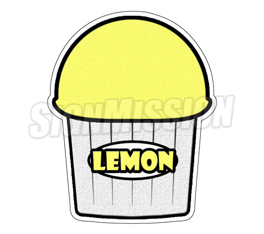Lemon Flavor Die Cut Decal