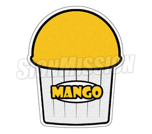 Mango Flavor Die Cut Decal