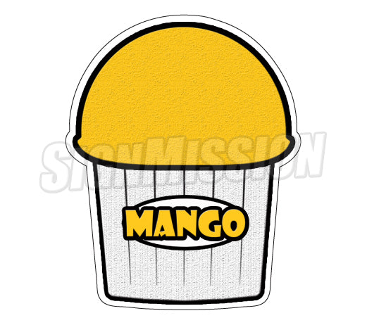 Mango Flavor Die Cut Decal