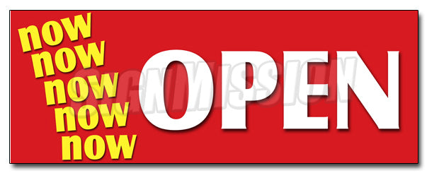 Now Open Decal