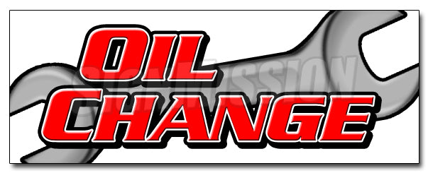 Oil Change Decal