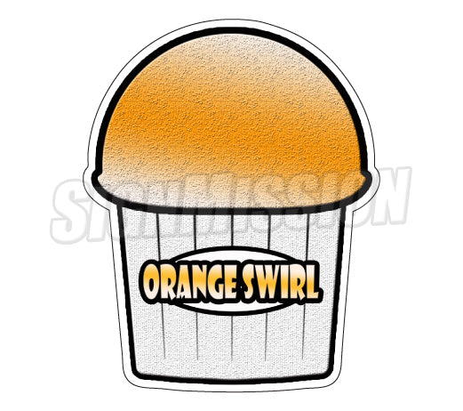 Orange Swirl Flavor Decal