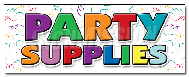 Party Supplies Decal