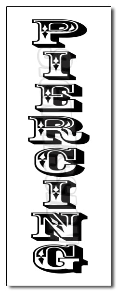 Piercing Vertical Decal