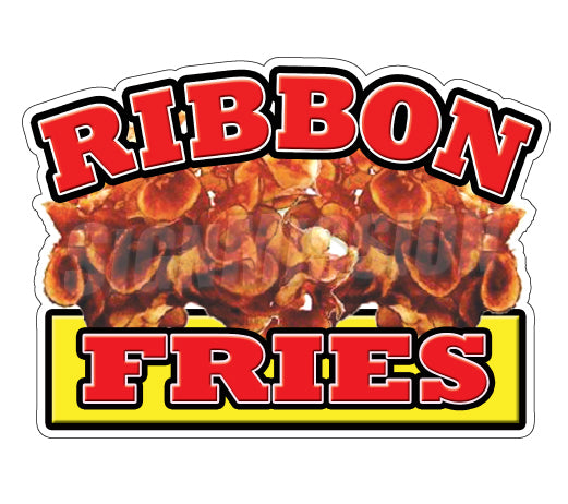 Ribbon Fries Die Cut Decal