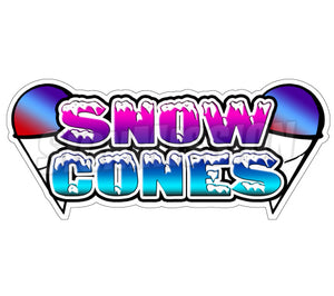 Snow Cones1 Die Cut Decal