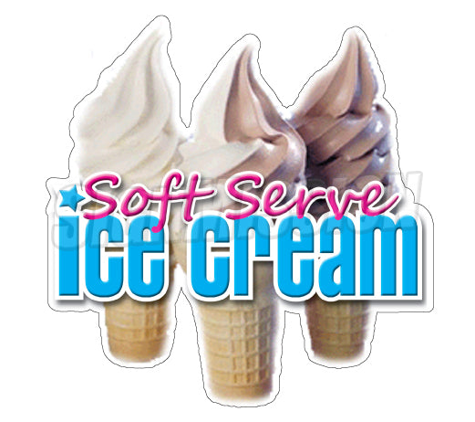 Soft Ice Cream Die Cut Decal
