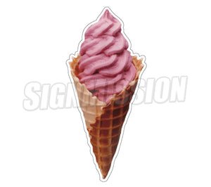 Soft Ice Cream Waffle Cone Decal
