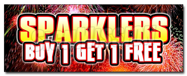 Sparklers Buy 1 Get 1 Free Decal