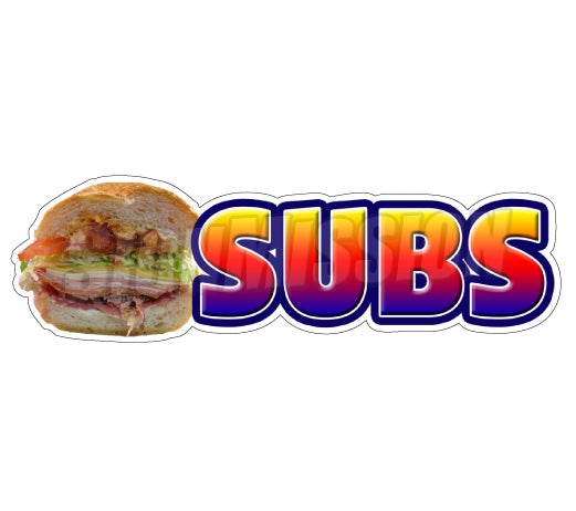 Subs Die Cut Decal