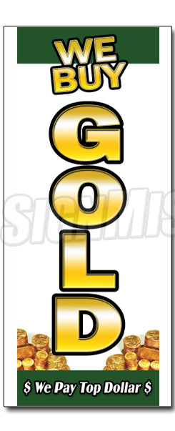 We Buy Gold 1 Vertical Decal
