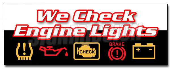 We Check Engine Lights Decal
