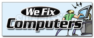 We Fix Computers Decal