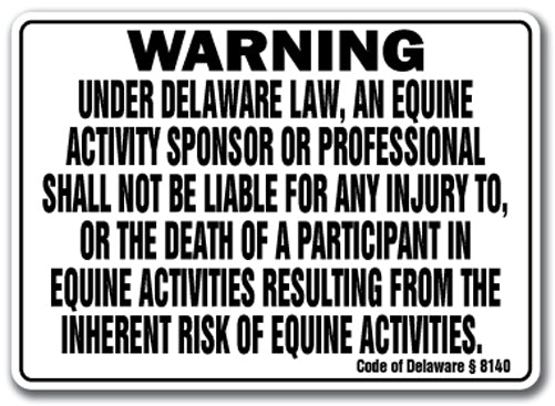 DELAWARE Equine Sign