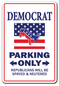 Democrat Parking Vinyl Decal Sticker