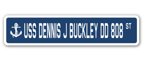 USS Dennis J Buckley Dd 808 Street Vinyl Decal Sticker