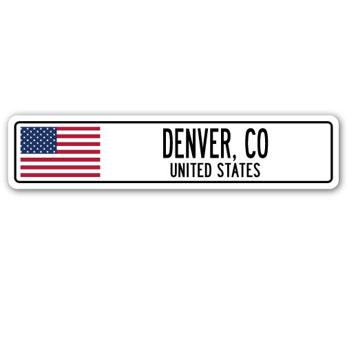 Denver, Co, United States Street Vinyl Decal Sticker