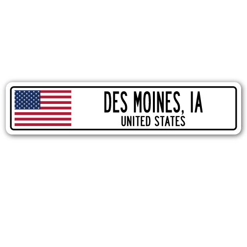 Des Moines, Ia, United States Street Vinyl Decal Sticker