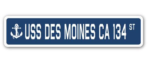 USS Des Moines Ca 134 Street Vinyl Decal Sticker