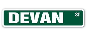 DEVAN Street Sign