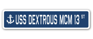 USS Dextrous Mcm 13 Street Vinyl Decal Sticker