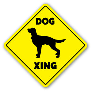 Dog Crossing Vinyl Decal Sticker