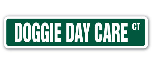 Doggie Day Care Street Vinyl Decal Sticker