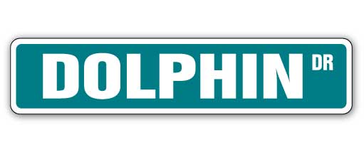 Dolphin Street Vinyl Decal Sticker