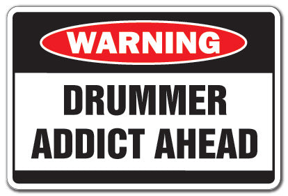 Drummer Addict Vinyl Decal Sticker