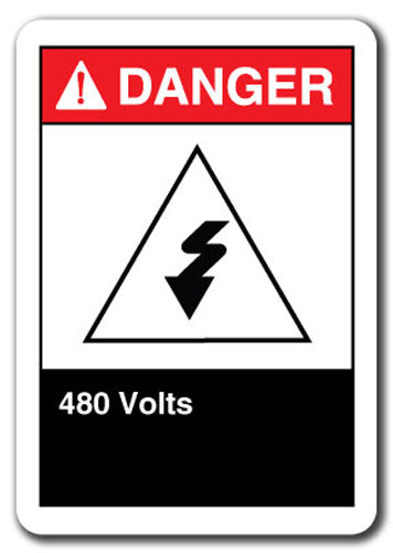 Danger  Sign - 480 Volts