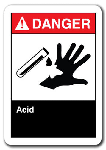 Acid Loading Sign Danger Sign - Acid OSHA Safety Metal Sign Multiple Size Options ...