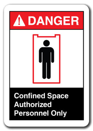 Danger  Sign - Confined Space Authorized Personnel Only