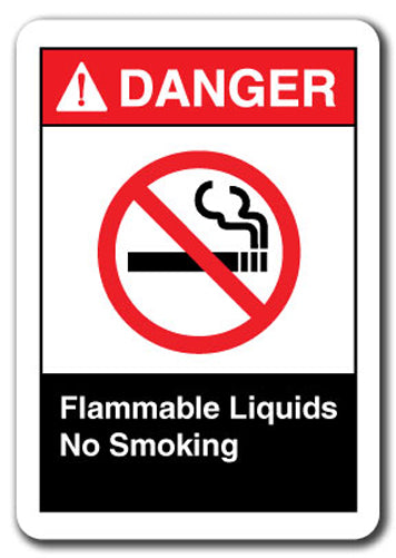 Danger Sign - Flammable Liquids No Smoking