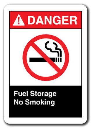 Danger Sign - Fuel Storage No Smoking